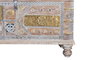 GINER Y COLOMER Coffre en bois massif de manguier couleur blanc vieilli avec détails en bronze - Dimensions 100x40x57 cm
